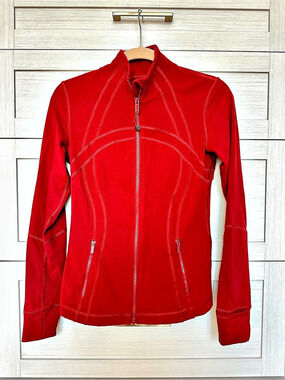 Lululemon Define Jacket Red Full-Zip Athletic Jacket Size 8
